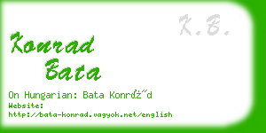 konrad bata business card